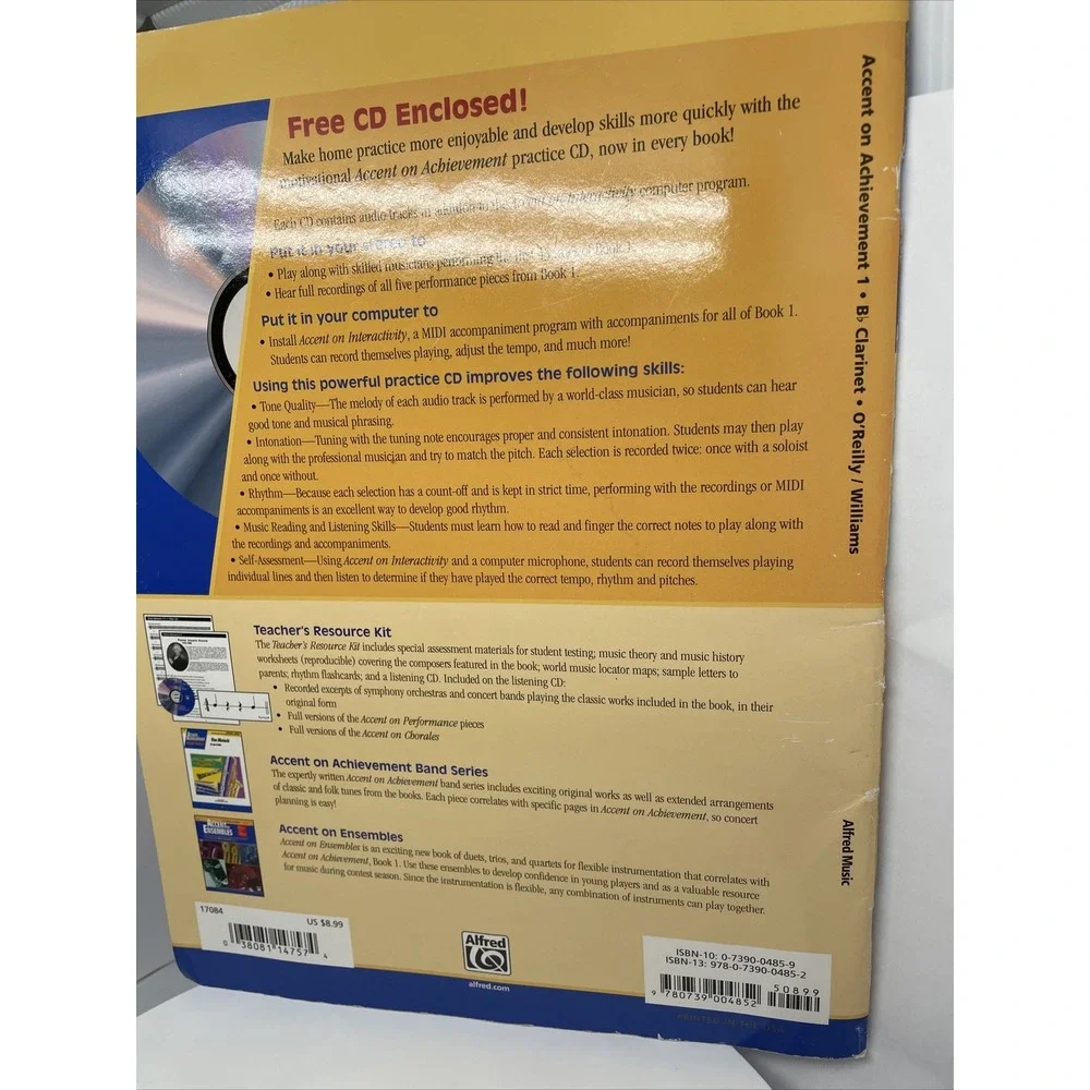 Accent on Achievement Beginner‎ Clarinet Music Sheets Clarinet, Book w/ New CD